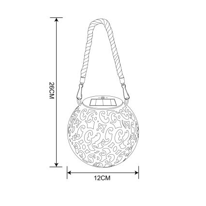 Globo - LED Solárne svietidlo LED/0,06W/3,2V IP44 200 mAh