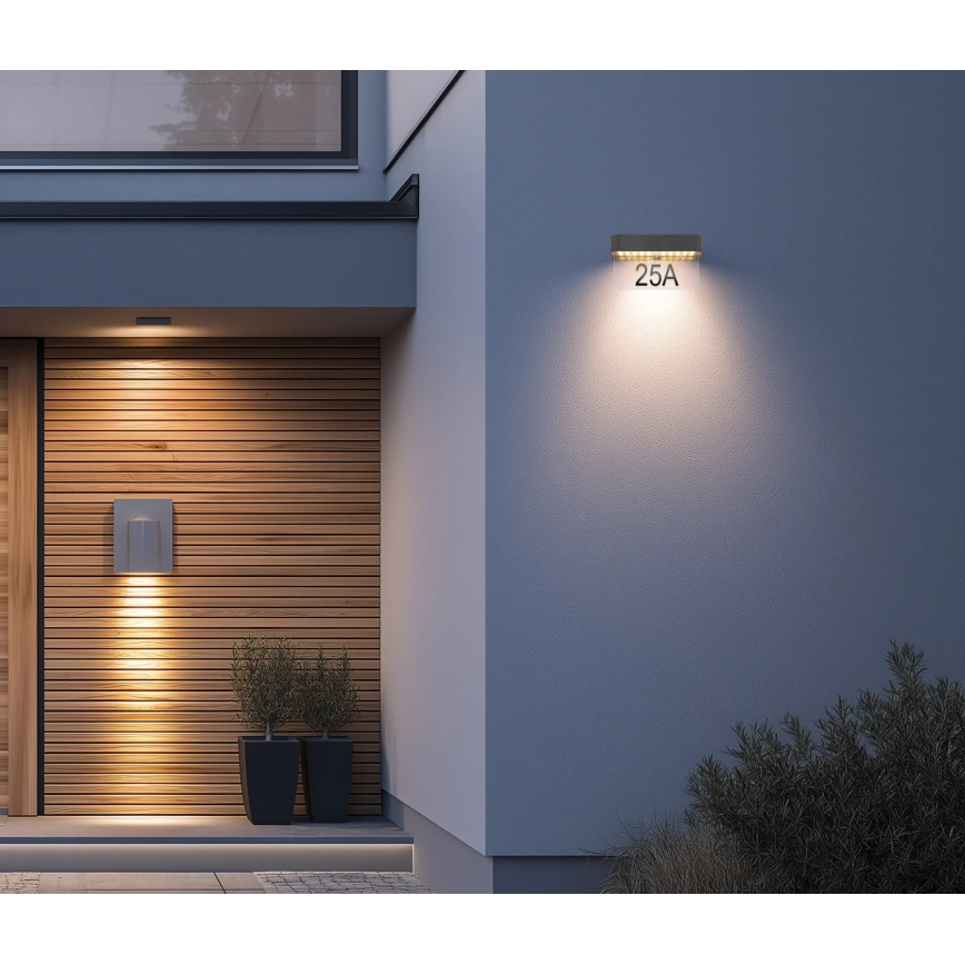 Globo - Solárne LED domové číslo LED/6W/3,7V IP54 1800 mAh