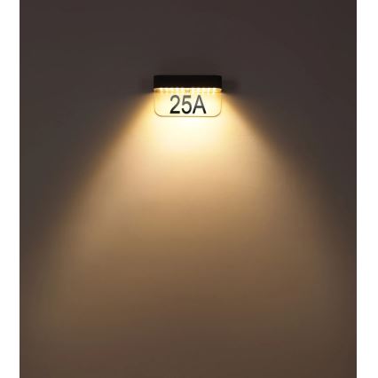 Globo - Solárne LED domové číslo LED/6W/3,7V IP54 1800 mAh