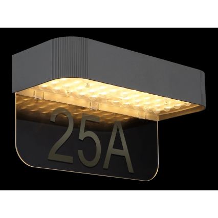 Globo - Solárne LED domové číslo LED/6W/3,7V IP54 1800 mAh