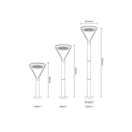 Globo - LED solárna lampa LED/18W/3,7V 8000 mAh IP54