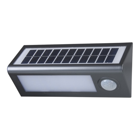 GLOBO 3727S - LED Solárne nástenné svietidlo so senzorom SOLAR LED/0,7W/Li-Ion 3,7V
