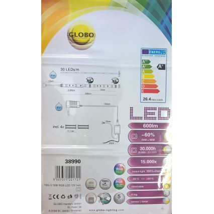 Globo 38990 - RGB LED pásik BAND 150xLED/0,16W