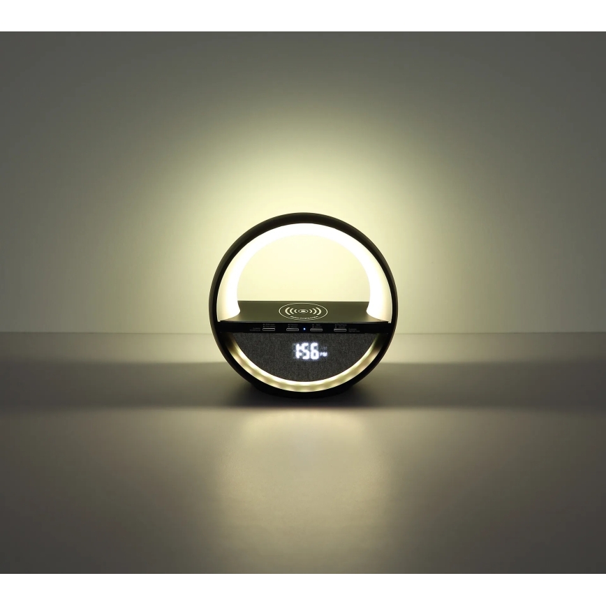 Globo - LED RGBW dotyková nabíjacia stolná lampa s reproduktorom a bezdrôtovým nabíjaním QI LED/3,5W/5V 1800 mAh