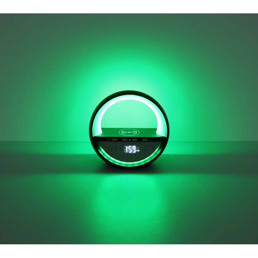 Globo - LED RGBW dotyková nabíjacia stolná lampa s reproduktorom a bezdrôtovým nabíjaním QI LED/3,5W/5V 1800 mAh