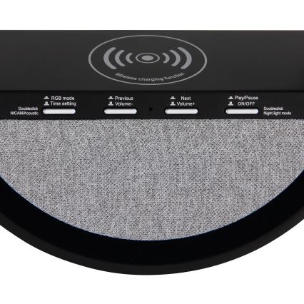 Globo - LED RGBW dotyková nabíjacia stolná lampa s reproduktorom a bezdrôtovým nabíjaním QI LED/3,5W/5V 1800 mAh