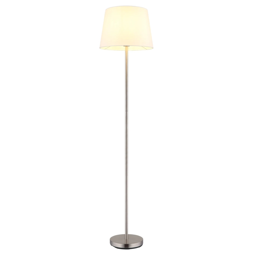 Globo - Stojacia lampa 1xE27/40W/230V biela/matný chróm