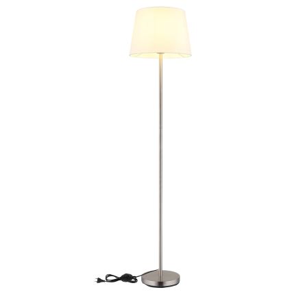 Globo - Stojacia lampa 1xE27/40W/230V biela/matný chróm