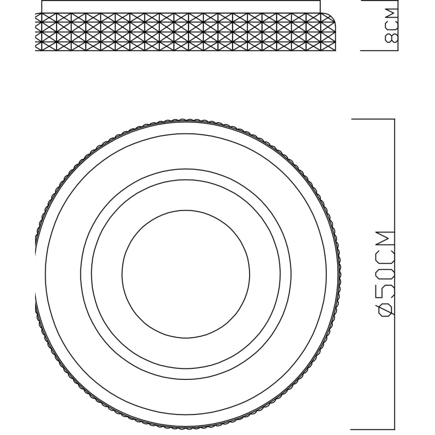 Globo - LED Stmievateľné stropné svietidlo LED/52W/230V 2700-6000K + diaľkové ovládanie