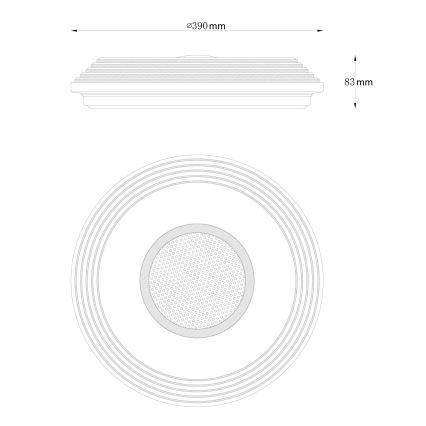 Globo - LED Stmievateľné stropné svietidlo LED/24W/230V 2700-6500K + diaľkové ovládanie
