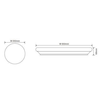 Globo - LED Stropné svietidlo s diaľkovým ovládačom LED/60W/230V