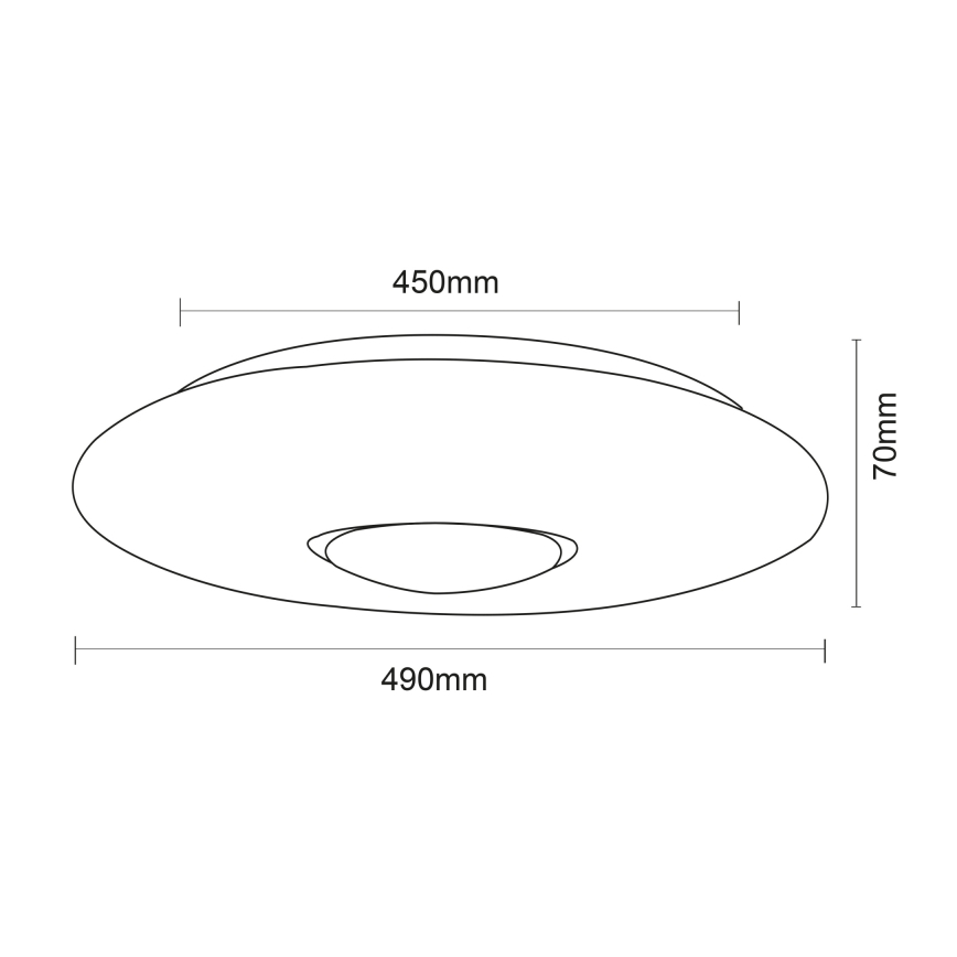 Globo - LED RGBW Stmievateľné stropné svietidlo LED/40W/230V 3000-6500K + diaľkové ovládanie