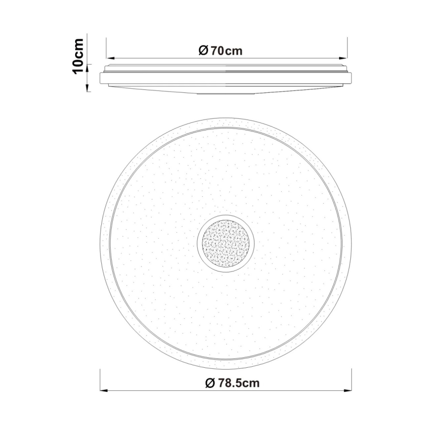 Globo - LED stmievateľné stropné svietidlo LED/80W/230V 2700-6500K pr. 78,5 cm + diaľkové ovládanie