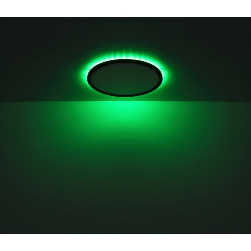 Globo - LED RGB Stmievateľné kúpeľňové stropné svietidlo LED/18W/230V 3000-6000K + diaľkové ovládanie IP44 čierna
