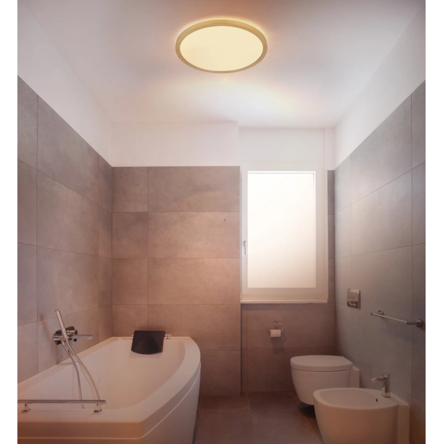 Globo - LED Stmievateľné kúpeľňové stropné svietidlo LED/18W/230V 3000K IP44 pr. 29,4 cm mosadz