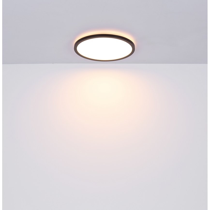 Globo - LED Stmievateľné kúpeľňové stropné svietidlo LED/24W/230V pr. 42 cm IP44 čierna