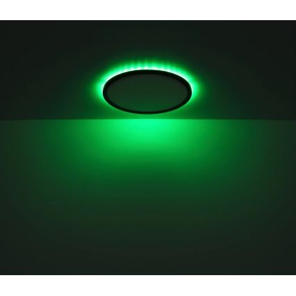 Globo - LED RGB Stmievateľné kúpeľňové stropné svietidlo LED/21W/230V 3000-6000K + diaľkové ovládanie IP44 čierna