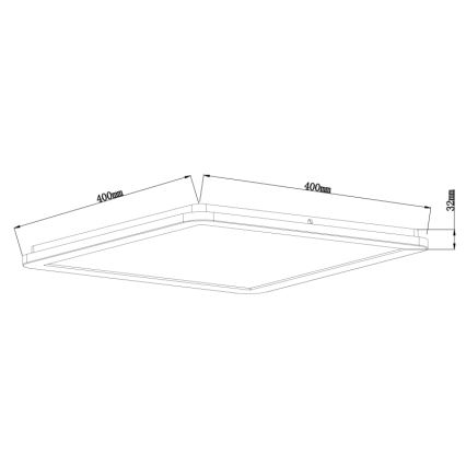 Globo - LED Stmievateľné kúpeľňové stropné svietidlo LED/24W/230V 42x42 cm IP44 biela