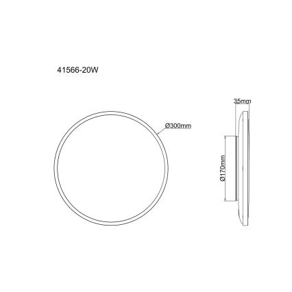 Globo - LED stropné svietidlo LED/20W/230V 4000K pr. 30 cm biela