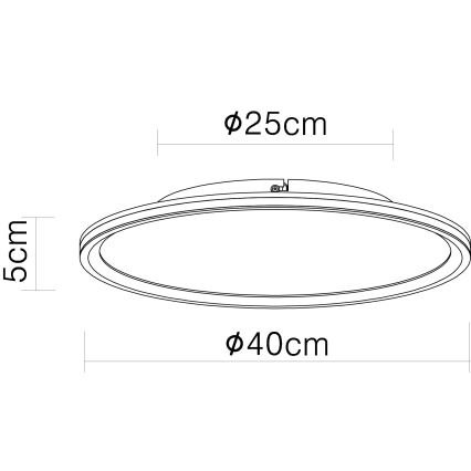 Globo - LED Stropné svietidlo LED/39W/230V pr. 40 cm