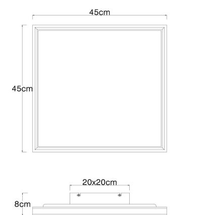 Globo - LED Stmievateľné stropné svietidlo LED/24W/230V 2700-6500K + diaľkové ovládanie