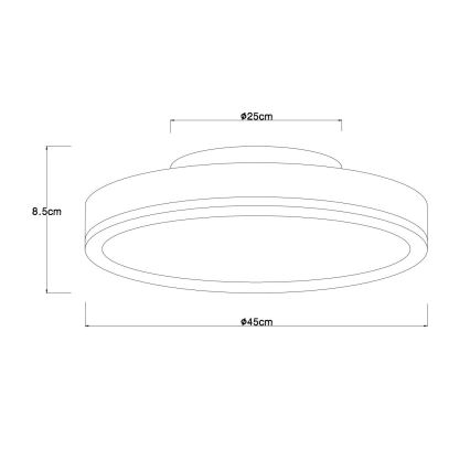 Globo - LED Stmievateľné stropné svietidlo LED/24W/230V 2700-6500K pr. 45 cm + diaľkové ovládanie