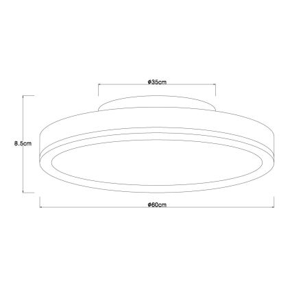 Globo - LED stmievateľné stropné svietidlo LED/40W/230V 2700-6500K pr. 60 cm + diaľkové ovládanie
