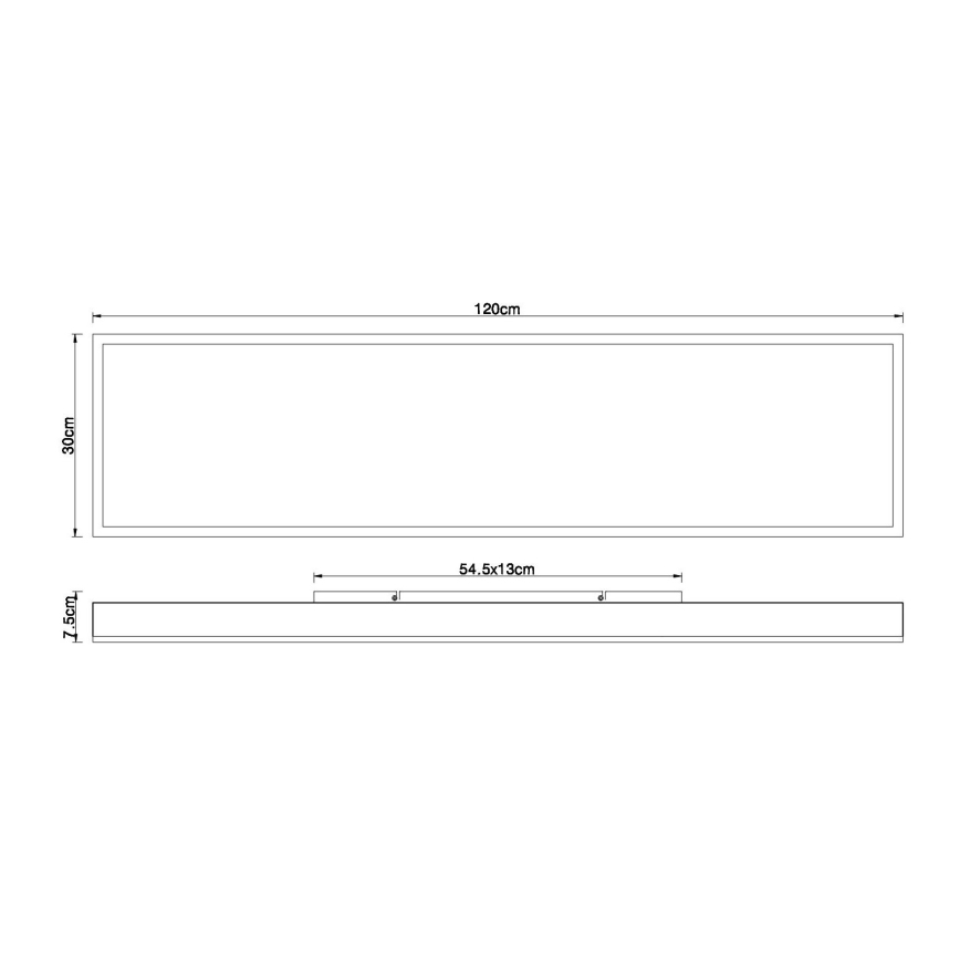 Globo - LED stmievateľné stropné svietidlo LED/36W/230V 2700-6500K 30x120 cm + diaľkové ovládanie