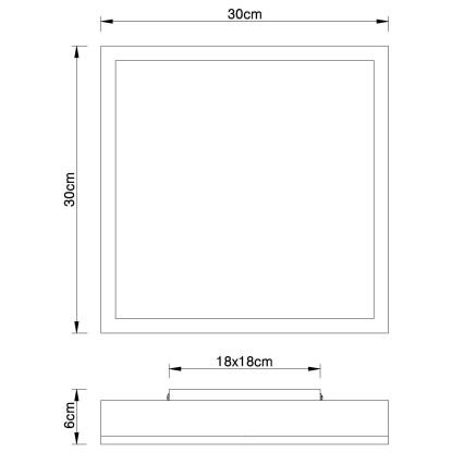 Globo - LED Stropné svietidlo LED/12W/230V 30x30 cm hnedá