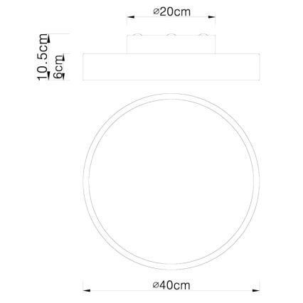 Globo - LED Stmievateľné stropné svietidlo LED/24W/230V + diaľkové ovládanie