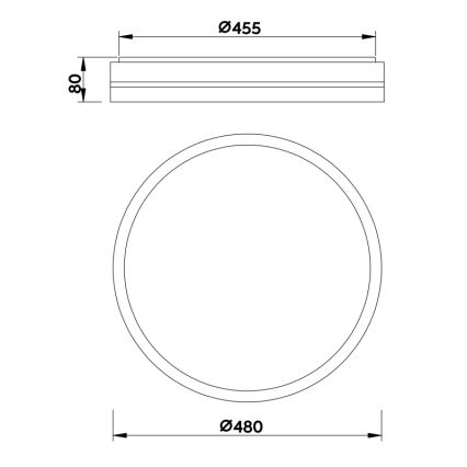 Globo - LED Stmievateľné stropné svietidlo LED/40W/230V + diaľkové ovládanie