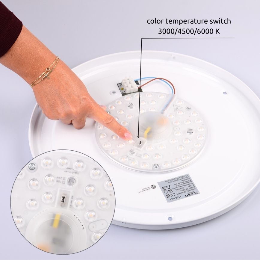 Globo - LED Stropné svietidlo LED/24W/230V 3000/4500/6000K pr. 43,7 cm