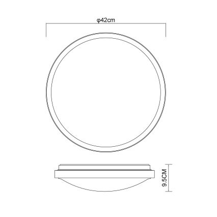 Globo - LED Stropné svietidlo LED/24W/230V 3000/4500/6000K pr. 42 cm