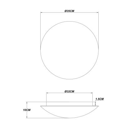 Globo - LED Stropné svietidlo LED/24W/230V 3000K pr. 35 cm