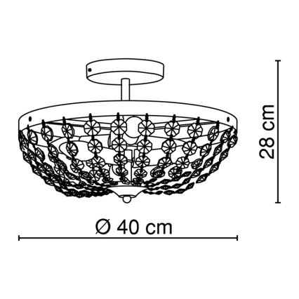 GLOBO 47005-6 - Stropné svietidlo CARDINALIS 6xE14/40W/230