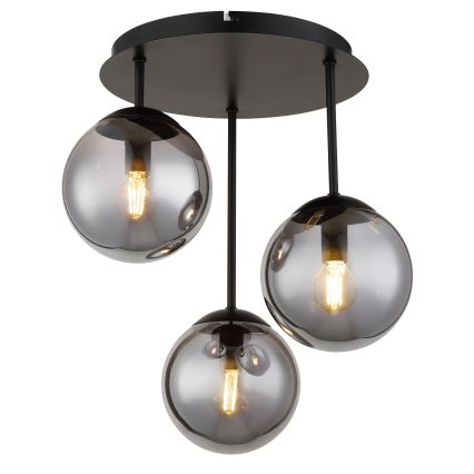 Globo - Prisadený luster 3xE14/25W/230V čierny