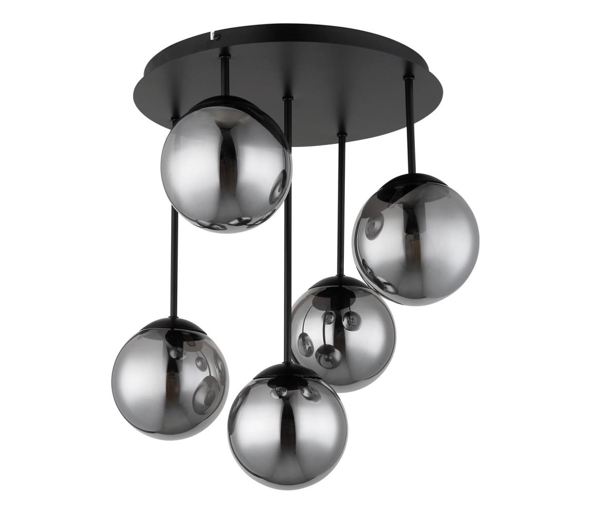 Globo 47441-5S - Prisadený luster HARMON 5xE14/25W/230V čierna 47441-5S
