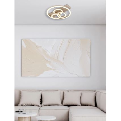 Globo - LED stmievateľné stropné svietidlo LED/40W/230V 2700-6500K priemer 35x33 cm béžová + diaľkové ovládanie