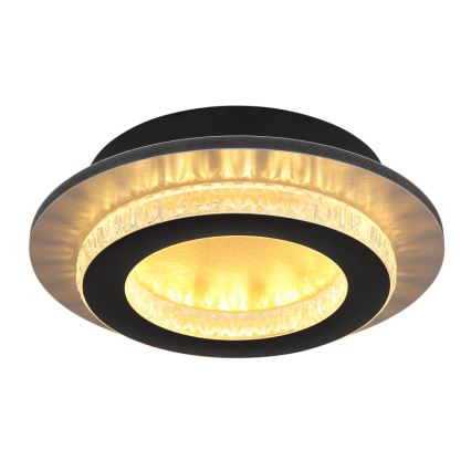 Globo - LED stropné svietidlo LED/12W/230V 3000/4000/6500K priemer 20 cm čierna