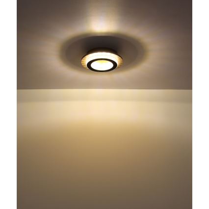Globo - LED stropné svietidlo LED/12W/230V 3000/4000/6500K priemer 20 cm čierna