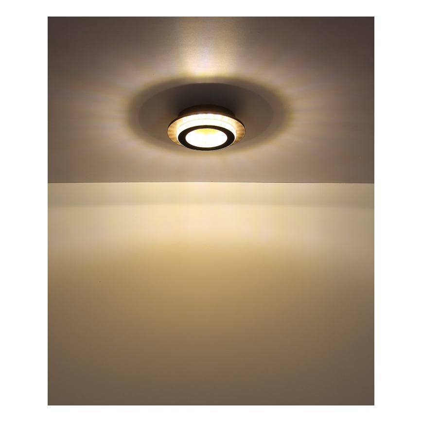 Globo - LED stropné svietidlo LED/12W/230V 3000/4000/6500K priemer 20 cm čierna