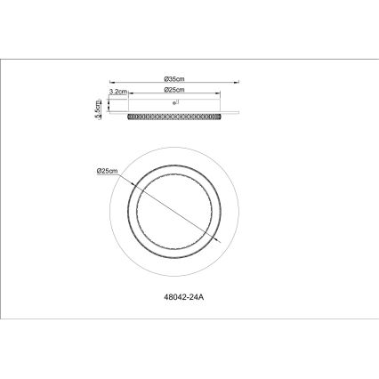 Globo - LED stropné svietidlo LED/24W/230V 3000/4000/6500K pr. 35 cm antracit