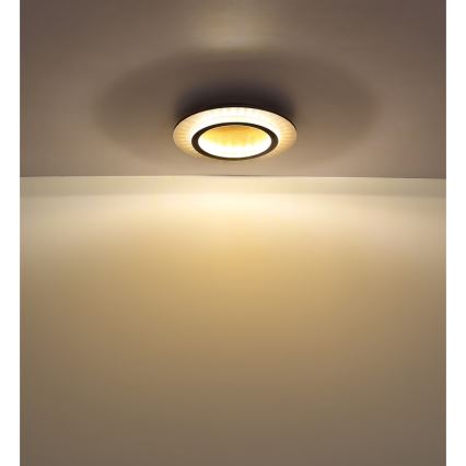 Globo - LED stropné svietidlo LED/24W/230V 3000/4000/6500K pr. 35 cm čierne