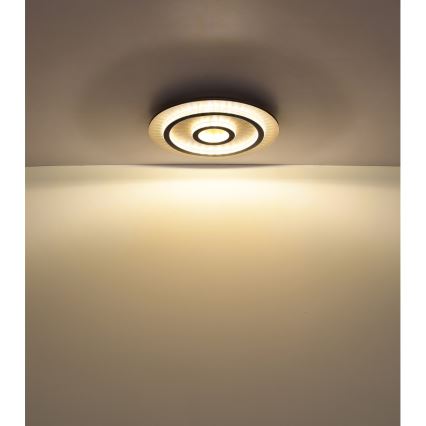 Globo - LED Stmievateľné stropné svietidlo LED/40W/230V 3000-6500K pr. 45 cm čierne + diaľkové ovládanie
