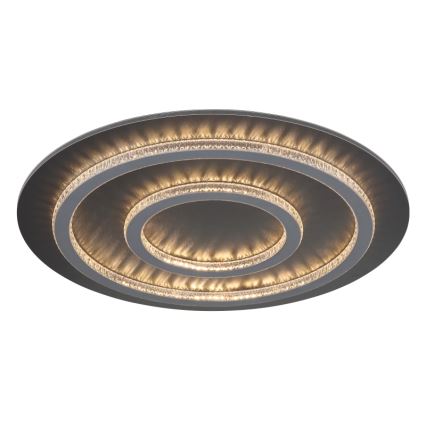Globo - LED stmievateľné stropné svietidlo LED/60W/230V 3000-6500K priemer 55 cm antracit + diaľkové ovládanie