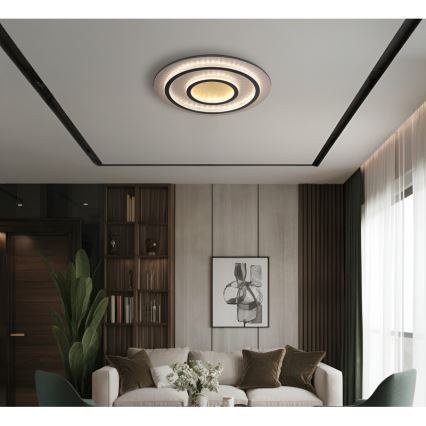 Globo - LED stmievateľné stropné svietidlo LED/60W/230V 3000-6500K pr. 55 cm čierne + diaľkové ovládanie