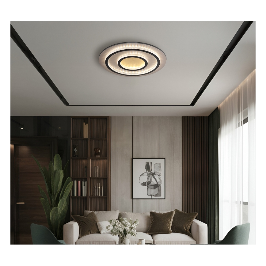 Globo - LED stmievateľné stropné svietidlo LED/60W/230V 3000-6500K pr. 55 cm čierne + diaľkové ovládanie