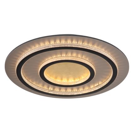 Globo - LED stmievateľné stropné svietidlo LED/60W/230V 3000-6500K pr. 55 cm čierne + diaľkové ovládanie