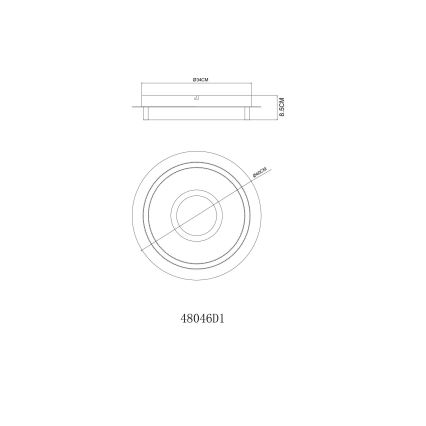 Globo - LED stropné svietidlo 24W/230V 3000K, priemer 40 cm