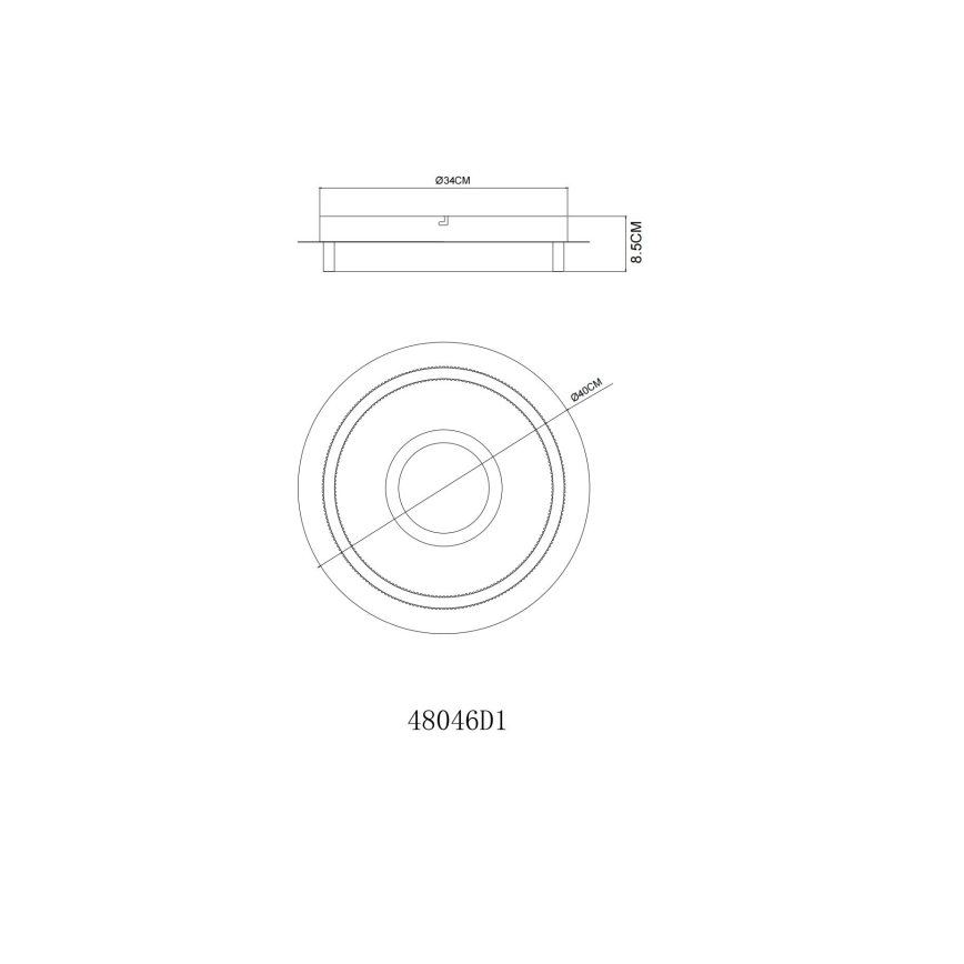 Globo - LED stropné svietidlo 24W/230V 3000K, priemer 40 cm